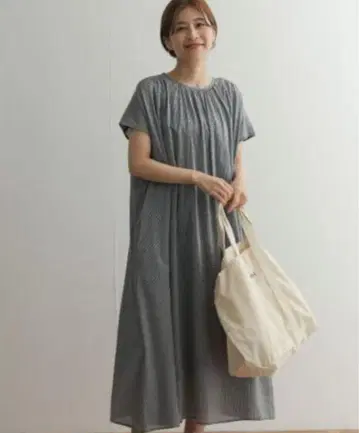어반 리서치 도어스 코튼 론 깅엄 원피스