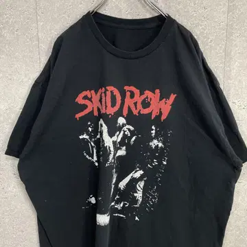 SKID ROW 스키드 로우 밴드 뮤직 헤비메탈 블랙 티셔츠