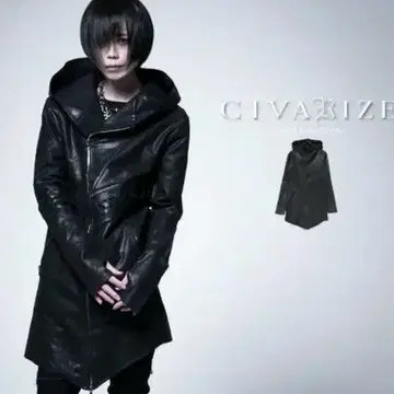 civarize V 스타일 레이스 락 라이더 드레이프 후드티
