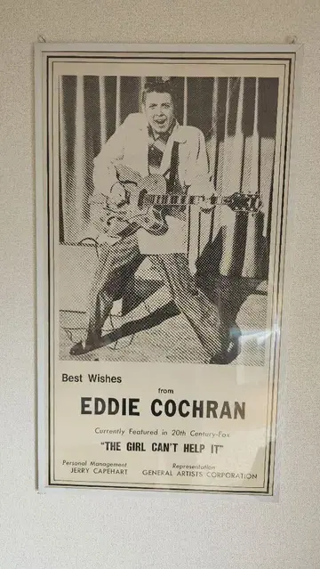 당시의 물건 에디 코크란 포스터 EDDIE COCHRAN 패널 포함