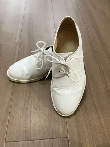 이탈리아 군용 가죽 신발 화이트 군용 이탈리아