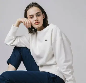 Lacoste 화이트 크루넥 트레이닝복