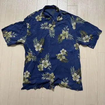 Tommy Bahama 알로하 셔츠 네이비