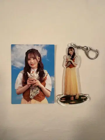 노기자카46 사토 리카 NOGI CAFE 노기 카페 키링 트레이딩 카드