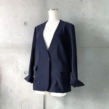 토날 TONAL 노카라 자켓 네이비 38