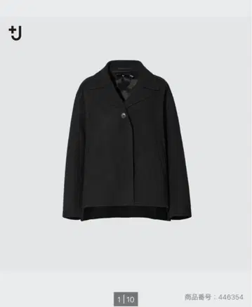 유니클로+j 더블 페이스 셔츠 자켓 09 블랙