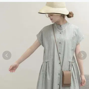 어반 리서치 허리 턱 셔츠 원피스 그린