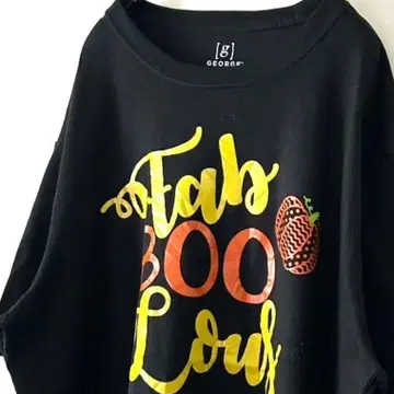 조지 호박 BOO 티셔츠 L 블랙 검정 구제 의류