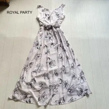 ROYALPARTY 플라워 프린트 맥시 원피스 화이트 F