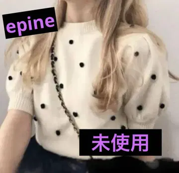 epine 반팔 도트 상의