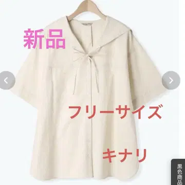 Samansa Mos2 세일러 카라 블라우스 사만사 모스모스 아이보리