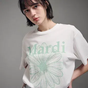 Mardi 꽃무늬 프린트 티셔츠