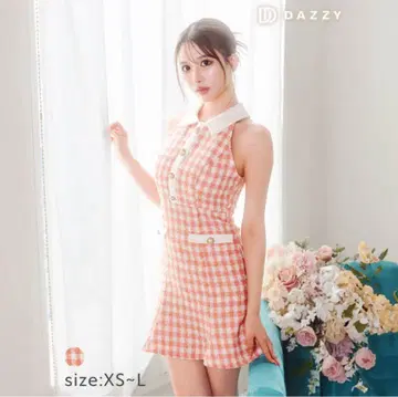 DAZZY 깅엄 체크 드레스 M