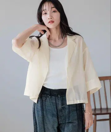 LOWRYS FARM 시어 숏 셔츠 SS