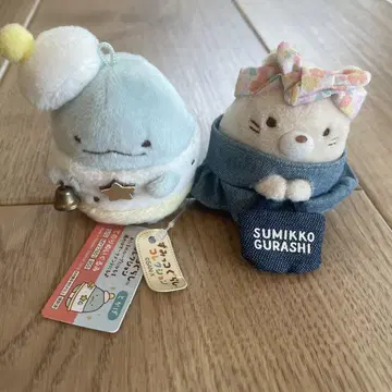 스밋코구라시 노리 봉제 인형 고양이랑 크리스마스 데님 팩토리