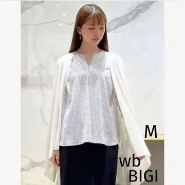 wb BIGI 조젯 키 넥 블라우스 상의