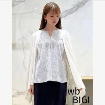 wb BIGI 조젯 키 넥 블라우스 상의