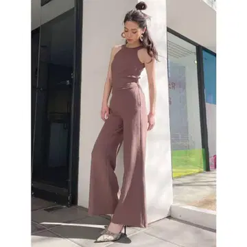 GYDA 백 지퍼 골지 올인원
