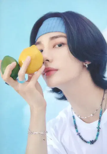 Stray Kids Hyunjin FC 2기 혜택 엽서 2기 파랑