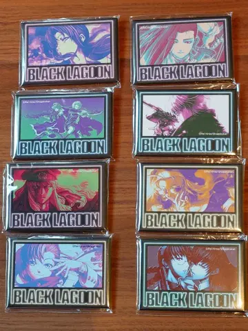BLACKLAGOON DMM 스크래치 E상 스퀘어 캔뱃지 세트