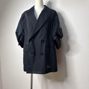 새상품 SACAI 사카이 블랙 더블 브레스트 테일러드 자켓