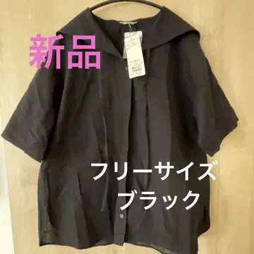 Samansa Mos2 세일러 카라 블라우스 사만사 모스모스 블랙 새상품