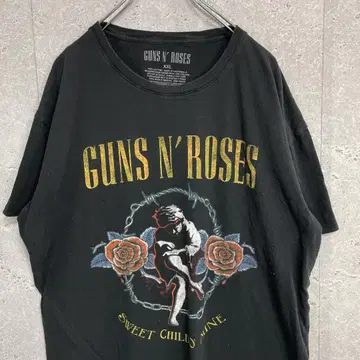 Guns N' Roses 밴드 뮤직 빅 프린트 티셔츠 2XL