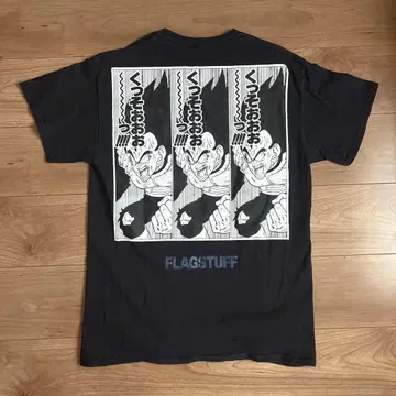 FLAGSTUFF 베지터 드래곤볼 티셔츠 블랙