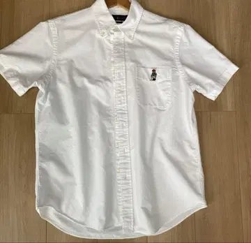 Ralph Lauren 반팔 셔츠 화이트 랄프 베어