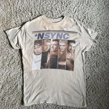 'NSYNC 인싱크 티셔츠 베이지 길단 M 표기