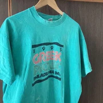 1995 Greek Picnic 티셔츠 터콰이즈