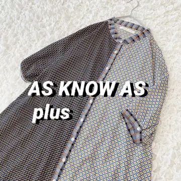 AS KNOW AS plus 아즈노아즈 플러스 패턴 원피스 프리 겉옷