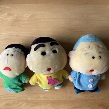 골동품 레어 크레용 신짱 봉제 인형 세트