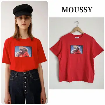 MOUSSY E.T. 콜라보 티셔츠 반팔 빨간색 red 영화