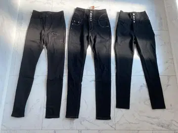 유니클로 데님 포함 스키니 데님 3권 세트 블랙