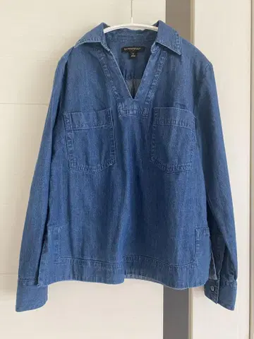 BANANA REPUBLIC 데님 V넥 셔츠 S
