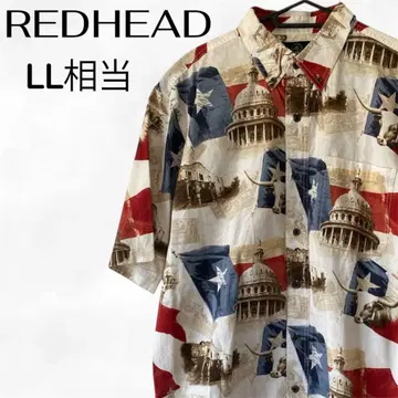 REDHEAD 셔츠 반팔 LL 상당 패턴 셔츠