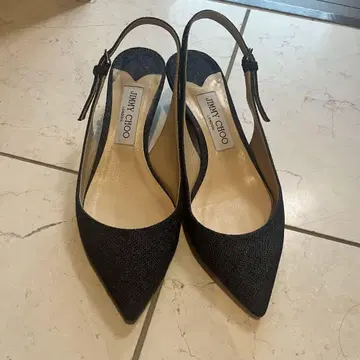 지미추 데님 원단 뮬 약 5cm 힐