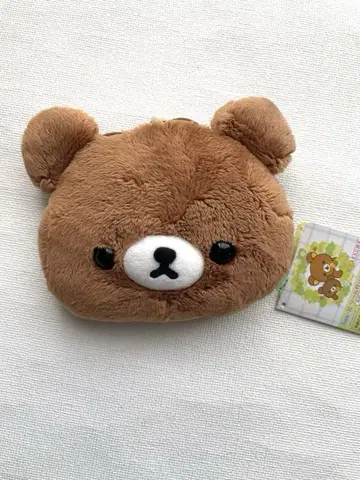 리락쿠마 차이로이코구마리 낚시릴이 달린 교통카드 지갑 봉제 인형