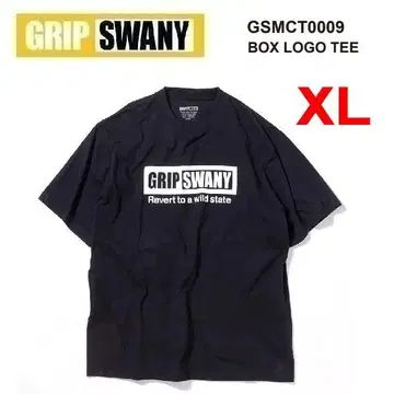 그립스와니 박스 로고 티셔츠 블랙 XL GSMCT0009