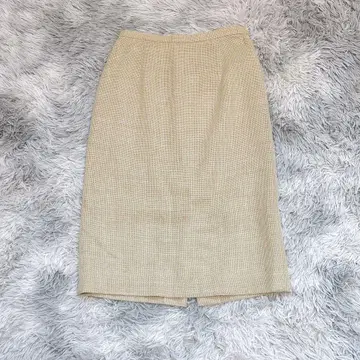 ANNE KLEIN 미디 스커트 M 베이지 양모 모헤어 타이트 일본제