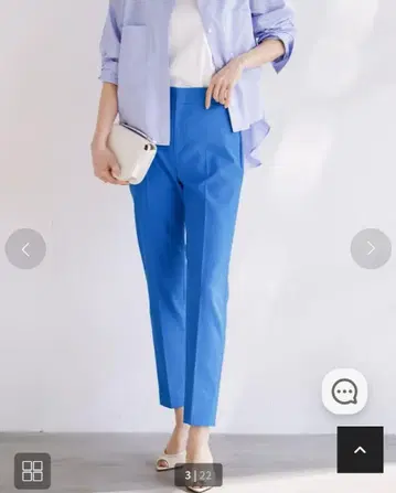 미사용 두클라쎄 린넨 혼방 옥스 슬림 테이퍼트 팬츠