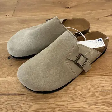 지유 리얼 가죽 크로그 샌들 베이지 27.0cm