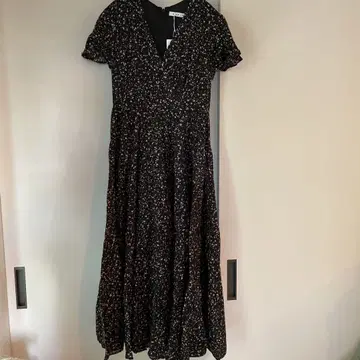 마리하 MARIHA 꽃무늬 V넥 반팔 롱 원피스 M 사이즈