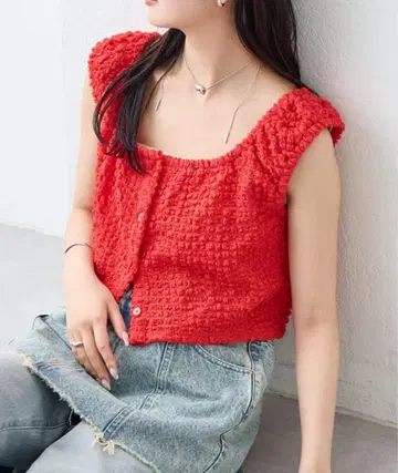 셔링 스퀘어 숏 탱크 mystic RED