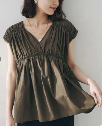 셔링 블라우스