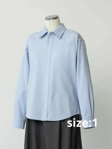 crewre 백 스티치 레귤러 셔츠 saxe blue 1