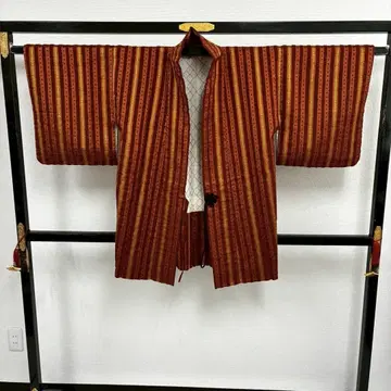 고급 도중기 부푼 직물 마도 차분한 색감 기모노 순수 실크 T-7878