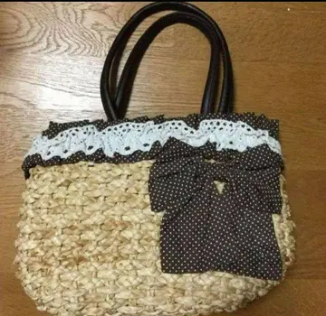 여성용 리본 포함 바스켓백