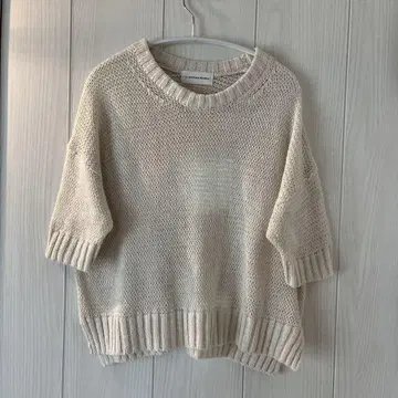 La boutique BonBon 아이보리 니트 썸머 스웨터 반팔